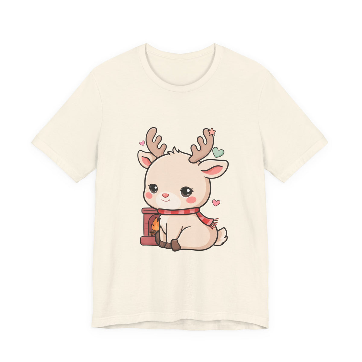 Kawaii Reindeer T-Shirt for Cozy Christmas Fans