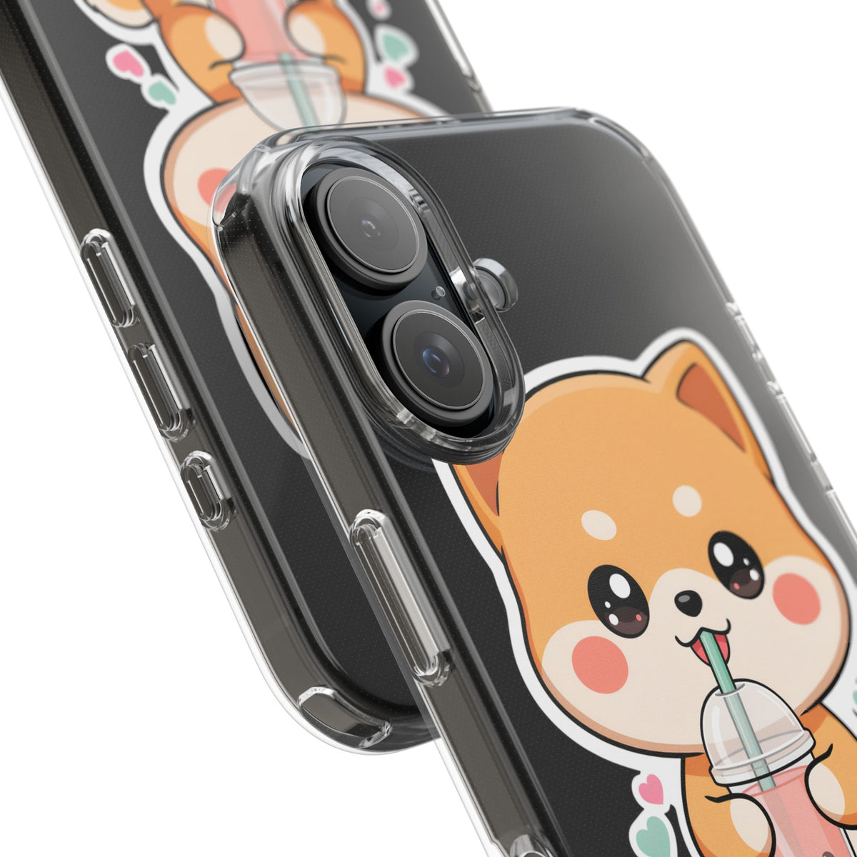 Kawaii Shiba Inu Phone Case for Bubble Tea Lovers