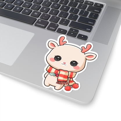 Kawaii Reindeer Sticker, Cute Christmas Gift for Journals