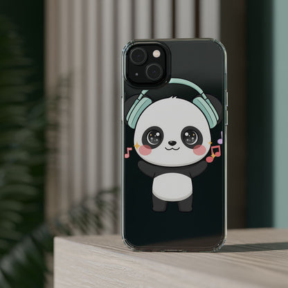 Kawaii Panda Phone Case with Headphones