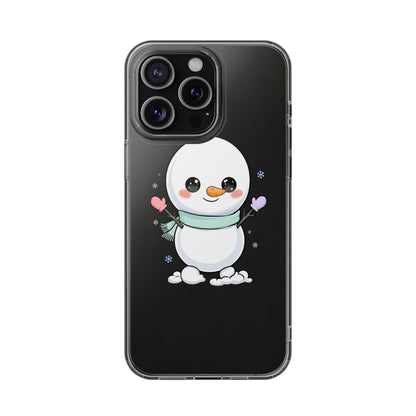 Kawaii Snowman Clear Impact-Resistant Case