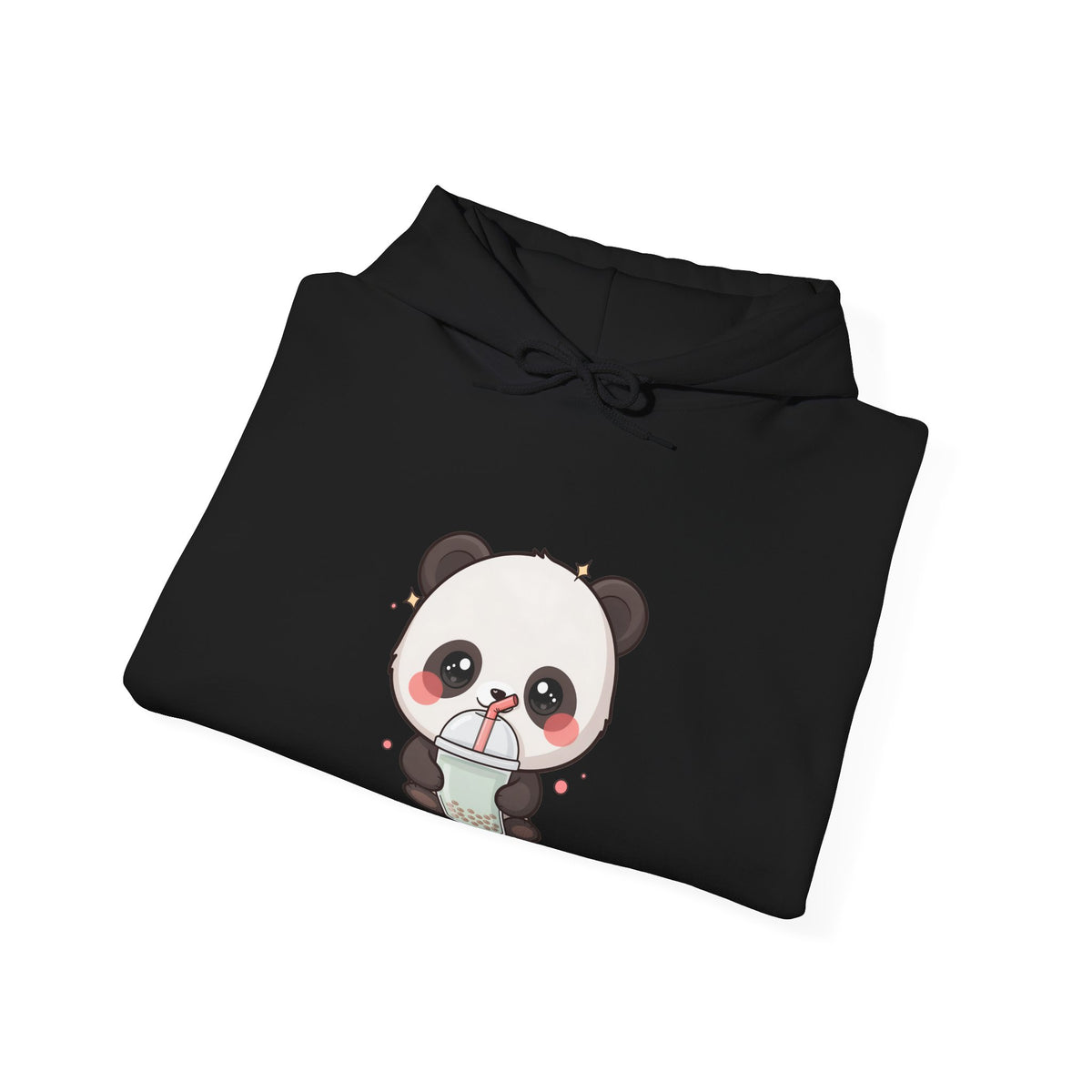 Bubble Tea Panda Hoodie, Kawaii Chibi Boba Sweatshirt