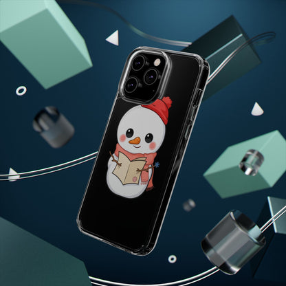 Kawaii Snowman Phone Case Reading to Santa