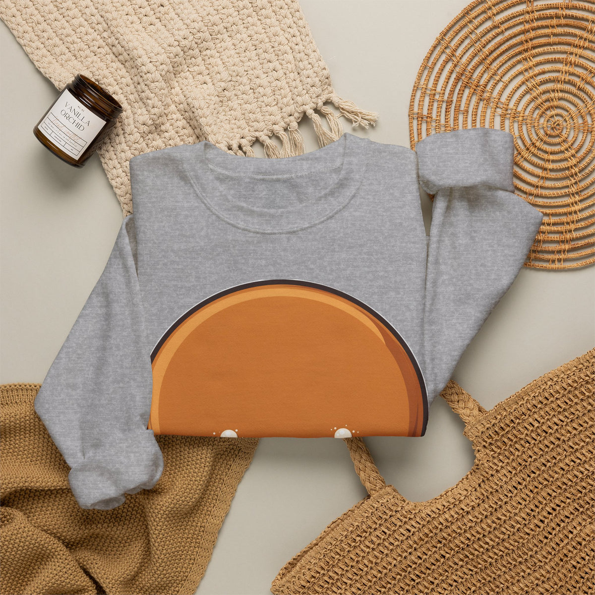 Gingerbread Man Sweatshirt, Cute Kawaii Christmas Crewneck