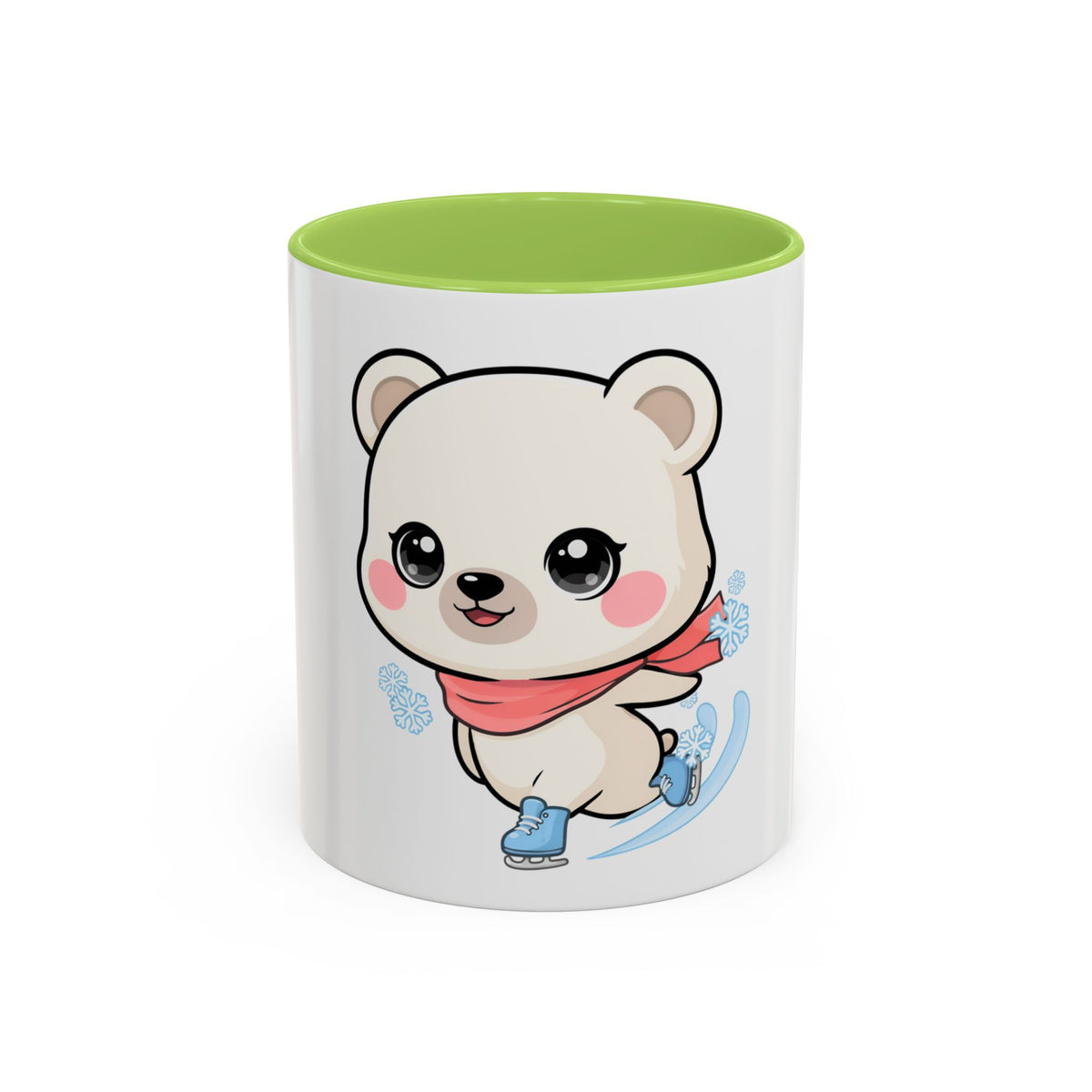 Polar Bear Ice Skating Mug – Cute Accent Coffee Mug