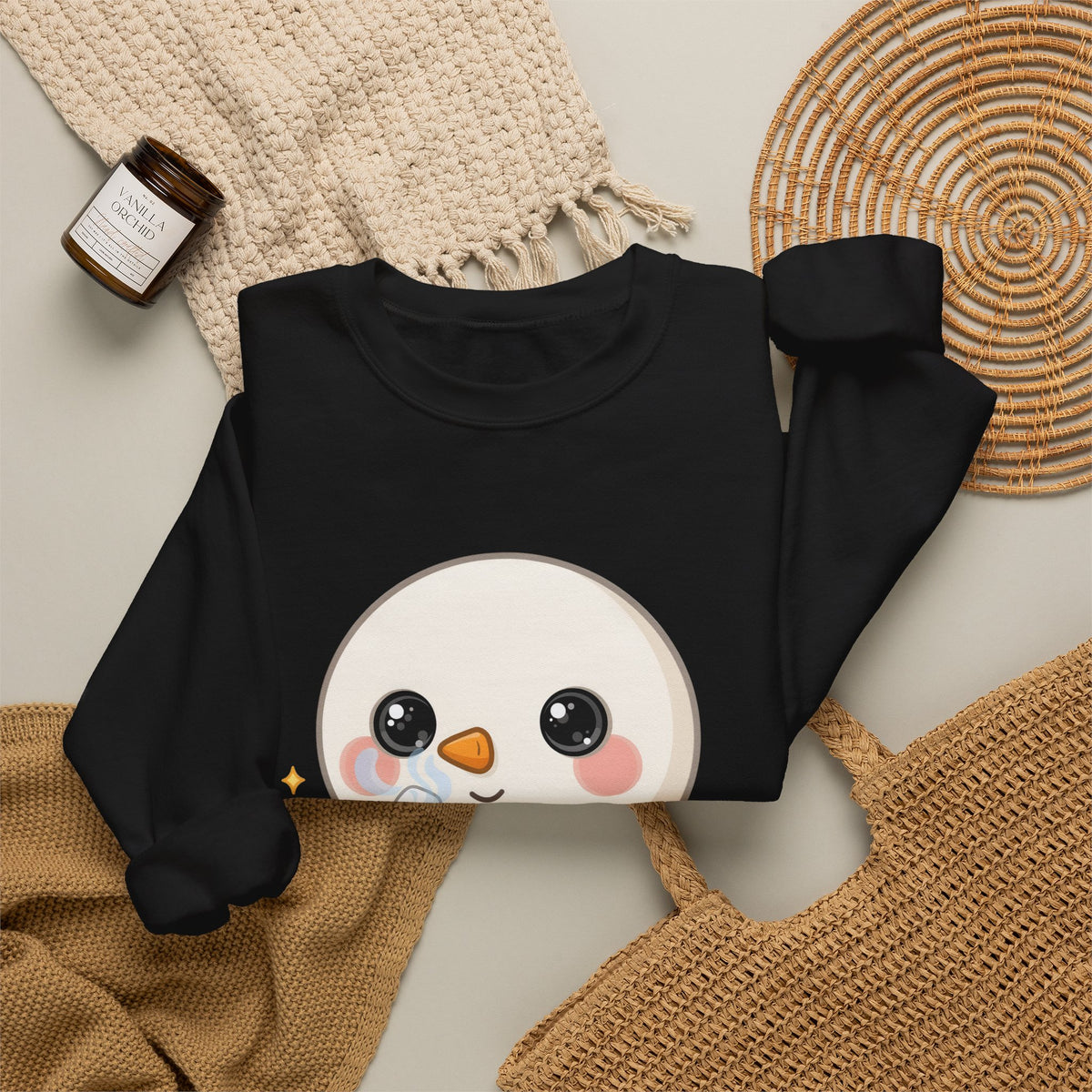 Kawaii Snowman Sweatshirt for Cozy Winter Days