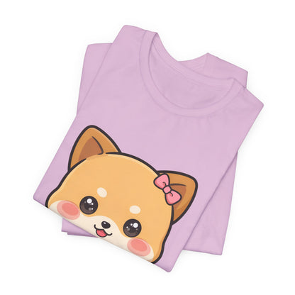Kawaii Shiba Inu Coffee T-Shirt, Cute Latte Lover Tee