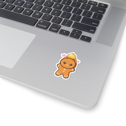 Christmas Gingerbread Sticker – Cute Kawaii Holiday Decor