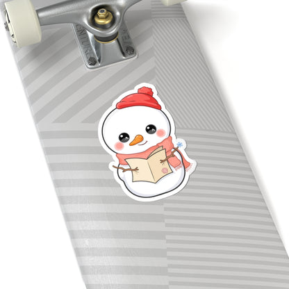 Kawaii Snowman Sticker for a Cozy Holiday Desk