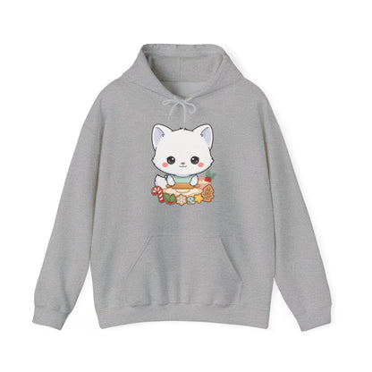 Christmas Fox Baking Hoodie, Kawaii Cookie Baker Sweatshirt