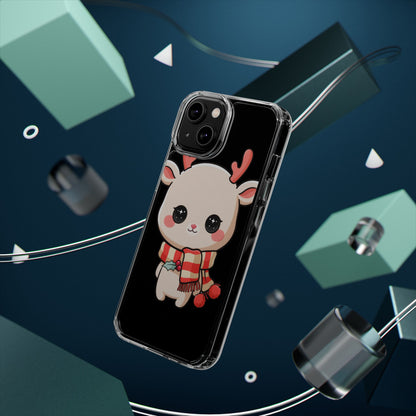 Christmas Reindeer Phone Case, Cute Kawaii Holiday Gift