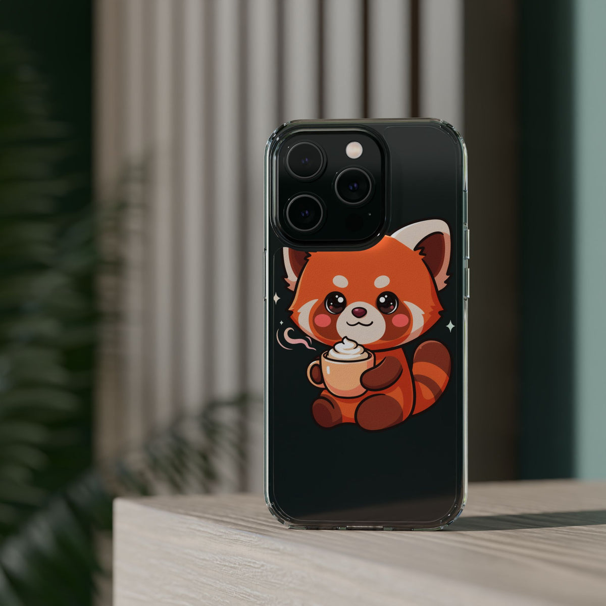 Kawaii Red Panda Phone Case with Latte