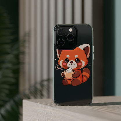 Kawaii Red Panda Phone Case with Latte
