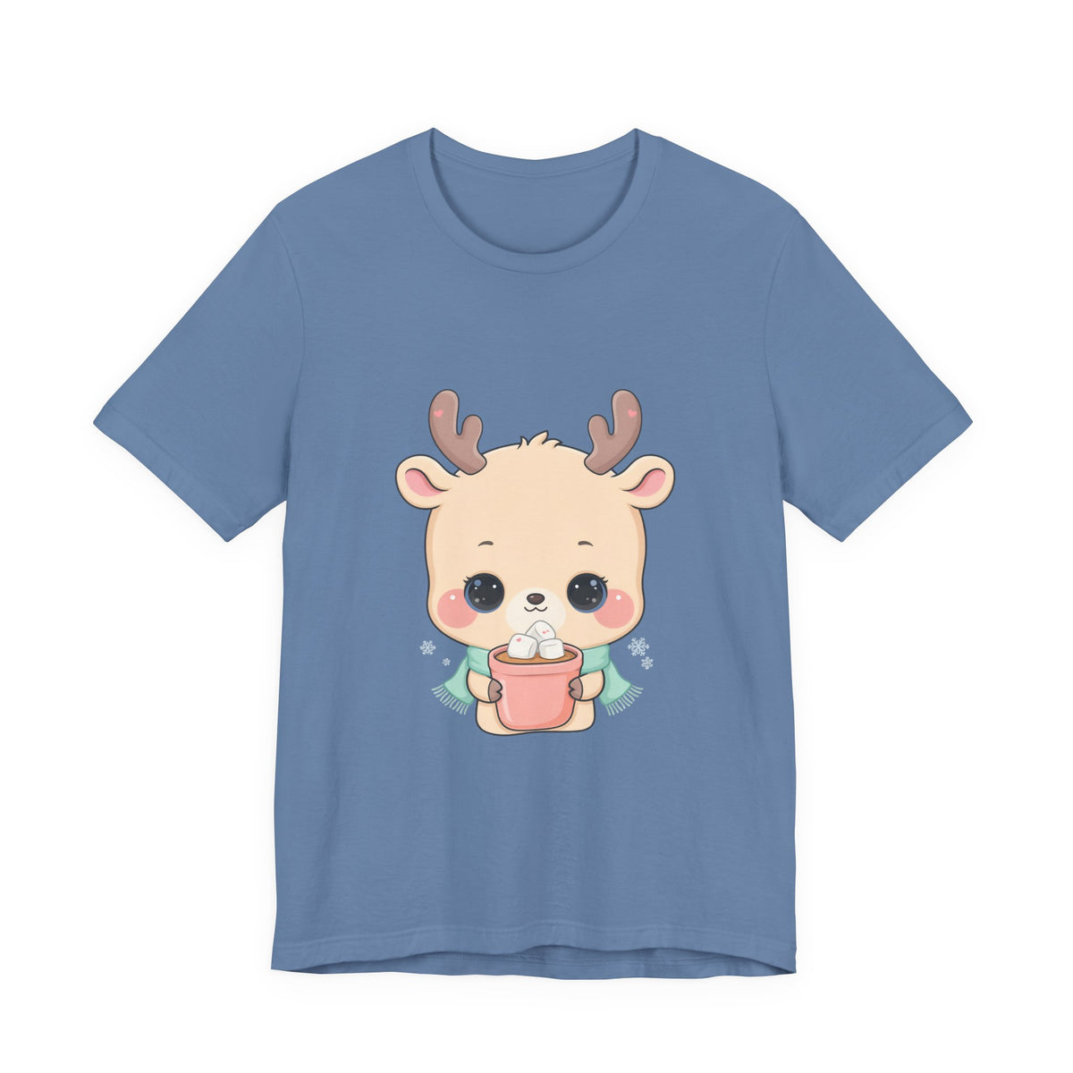 Kawaii Reindeer T-Shirt for Cozy Cocoa Season