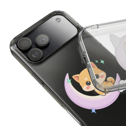 Kawaii Shiba Inu Phone Case – Crescent Moon Cutie