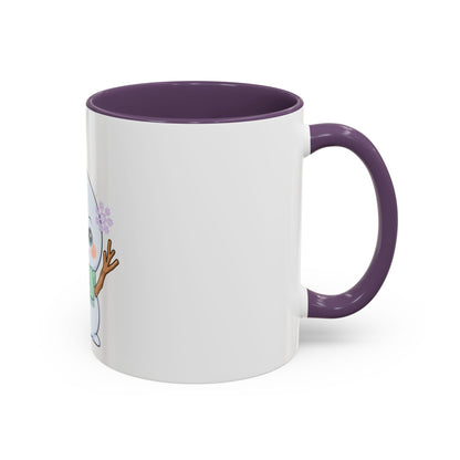 Kawaii Snowman Accent Coffee Mug for Winter Fans