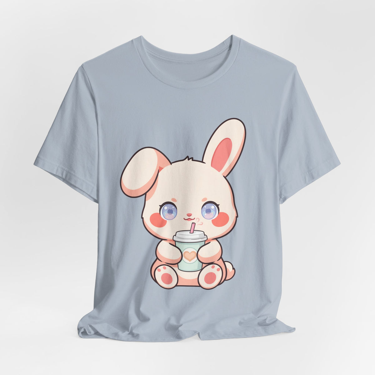 Kawaii Bunny Coffee T-Shirt: Cute Latte Lover Tee