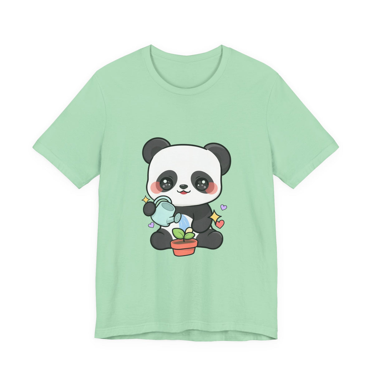 Kawaii Panda T-Shirt, Cute Plant Lover Gift