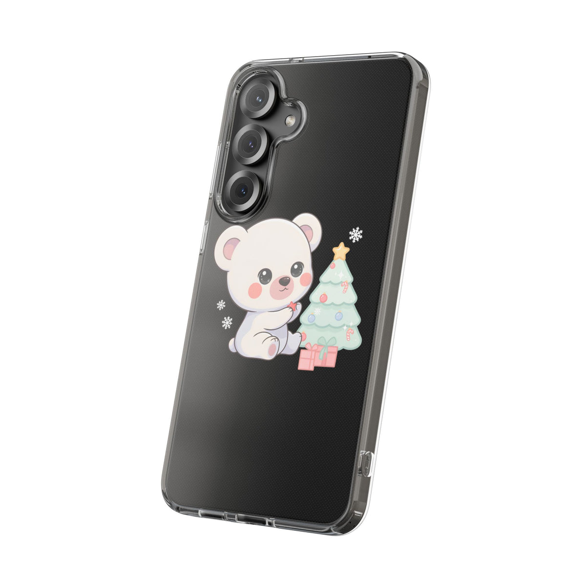 Christmas Polar Bear Phone Case, Kawaii Holiday Accessory