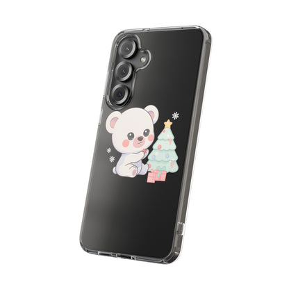 Christmas Polar Bear Phone Case, Kawaii Holiday Accessory