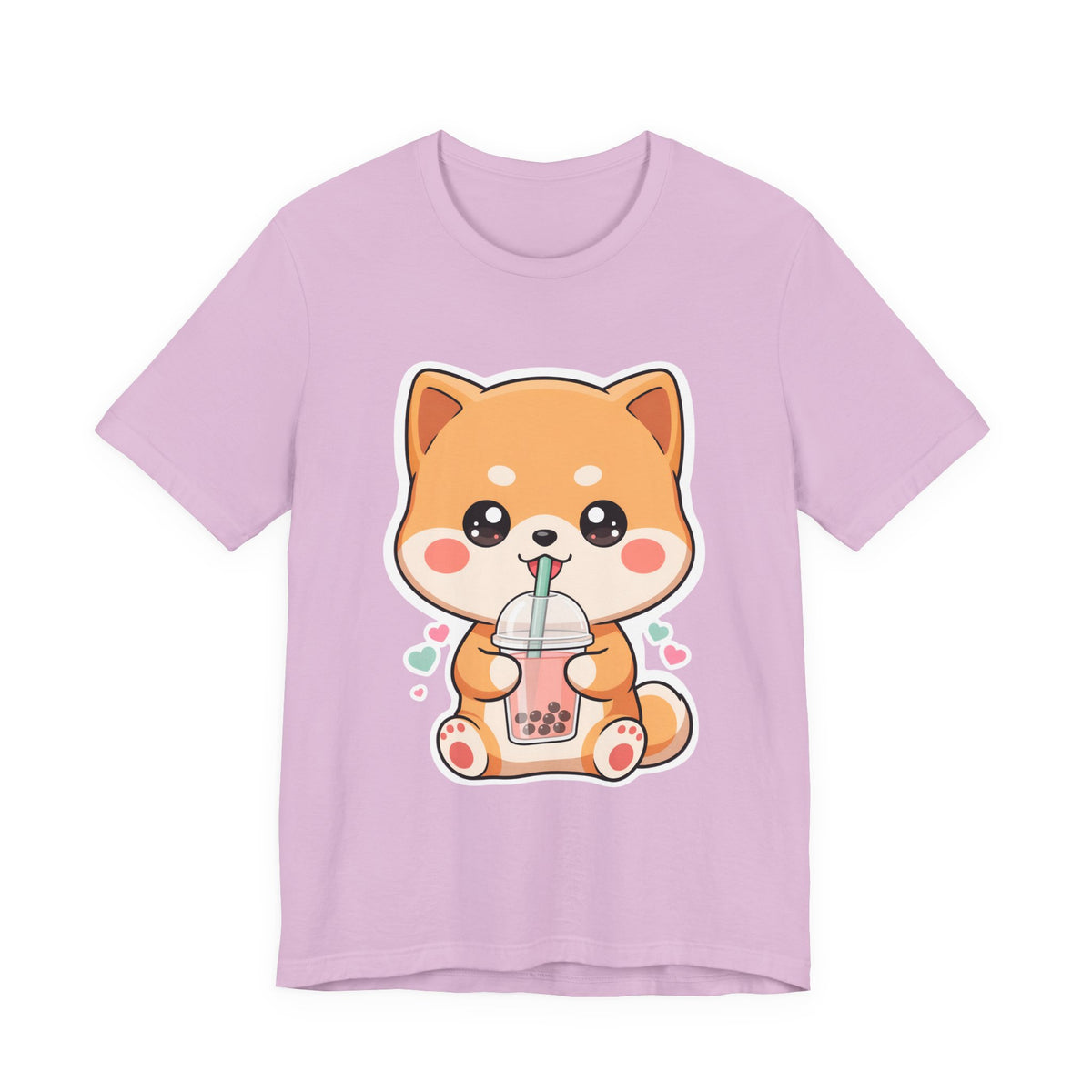 Kawaii Shiba Bubble Tea T-Shirt for Boba Lovers