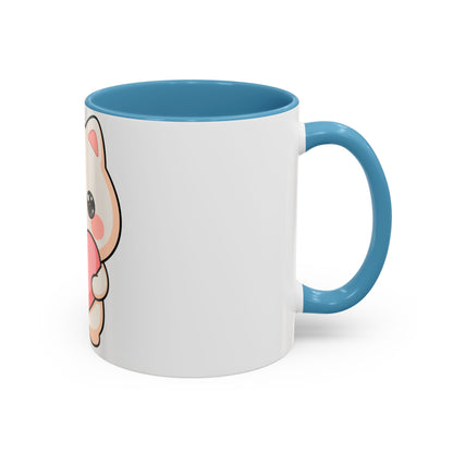 Kawaii Cat Heart Accent Coffee Mug for Sweet Morning Sips