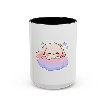 Kawaii Bunny Accent Coffee Mug, Dreamy Cute Animal Gift