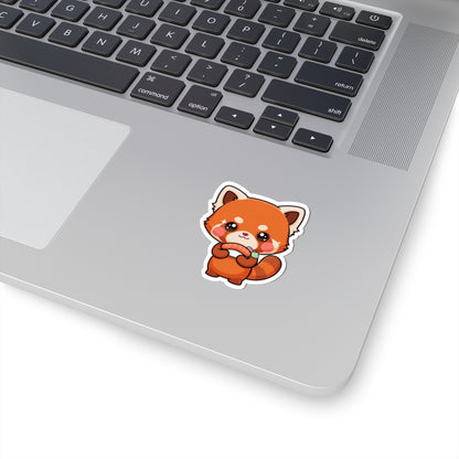 Kawaii Red Panda Sushi Kiss-Cut Sticker Gift