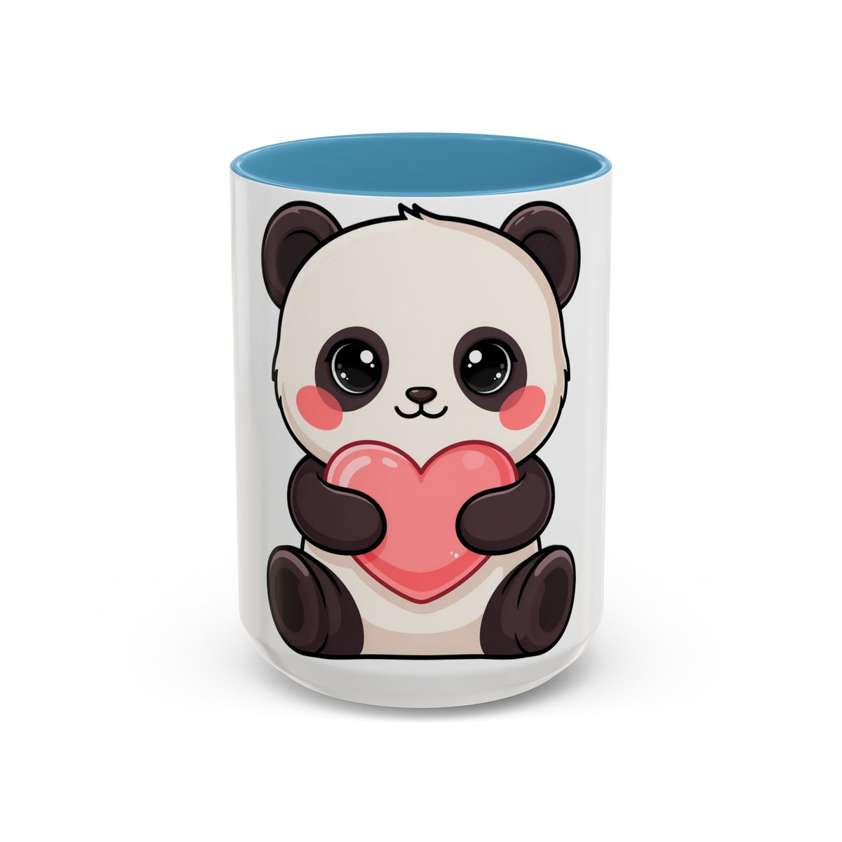 Kawaii Panda Heart Accent Coffee Mug