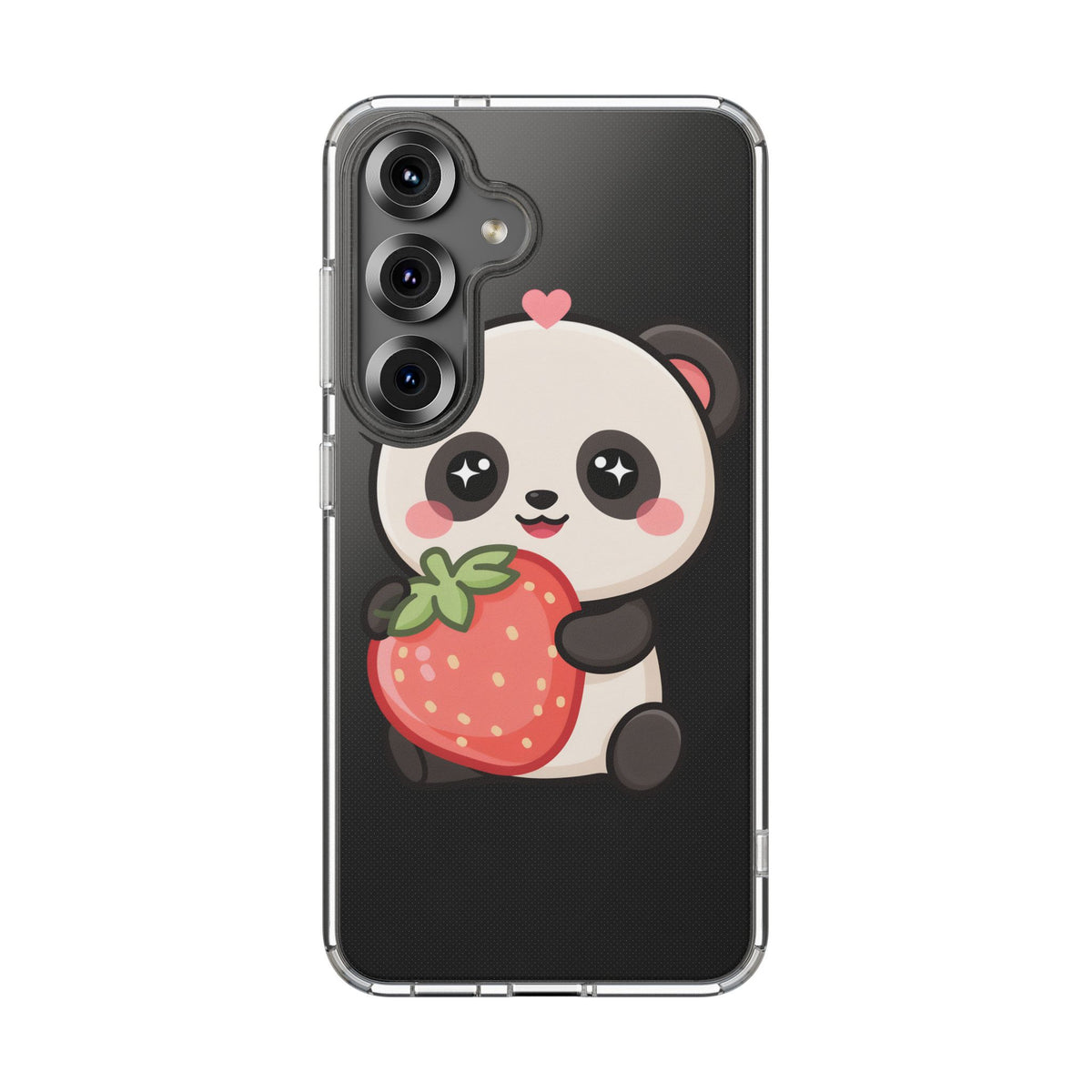 Kawaii Panda Phone Case, Sweet Strawberry Gift
