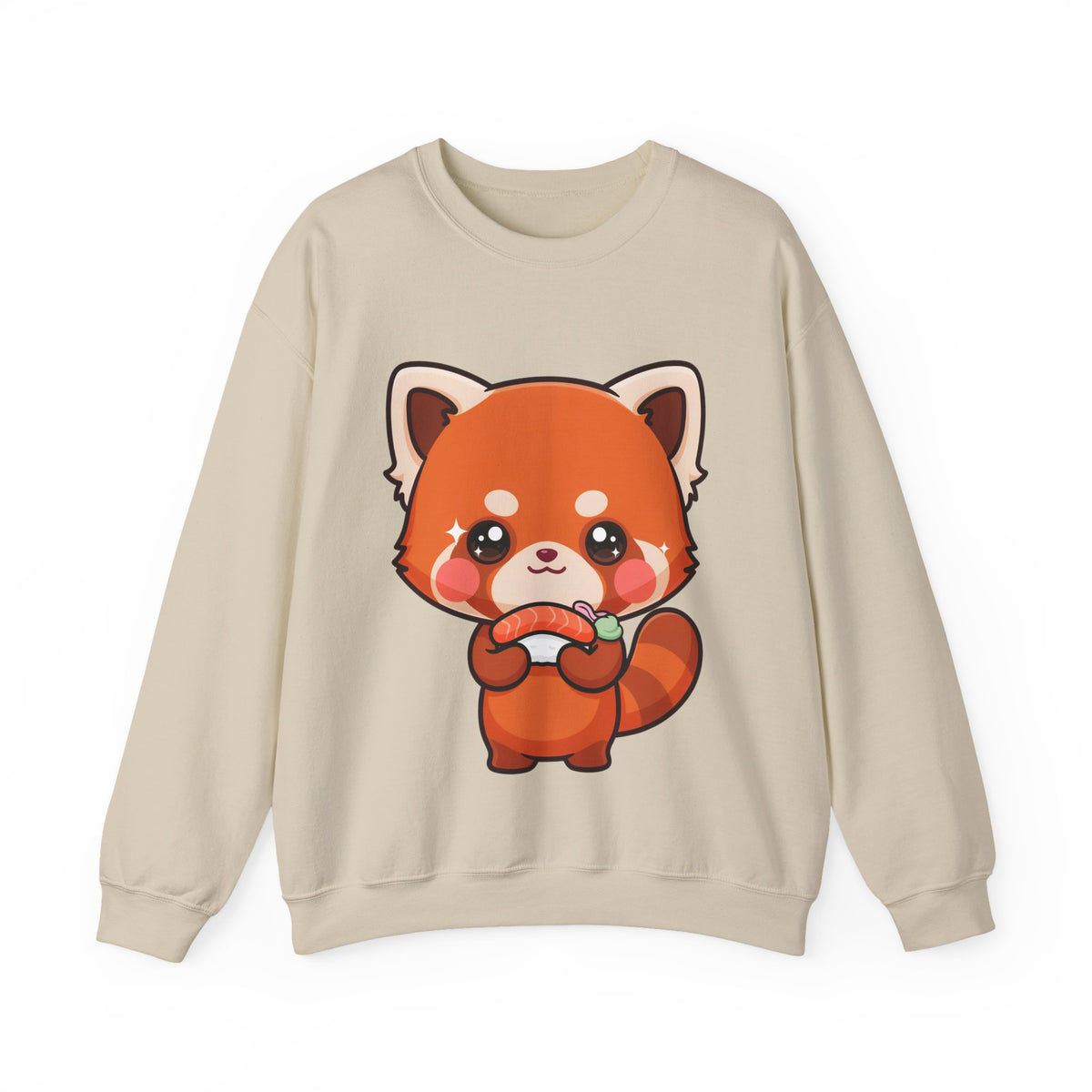 Red Panda Sushi Sweatshirt, Cute Kawaii Crewneck