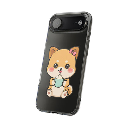 Kawaii Shiba Inu Phone Case with Latte