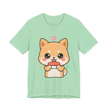 Kawaii Shiba Inu Sushi T-Shirt for Cute Food Lovers