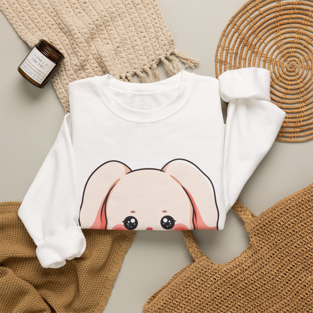 Kawaii Ramen Bunny Sweatshirt for Cute Foodie Fans