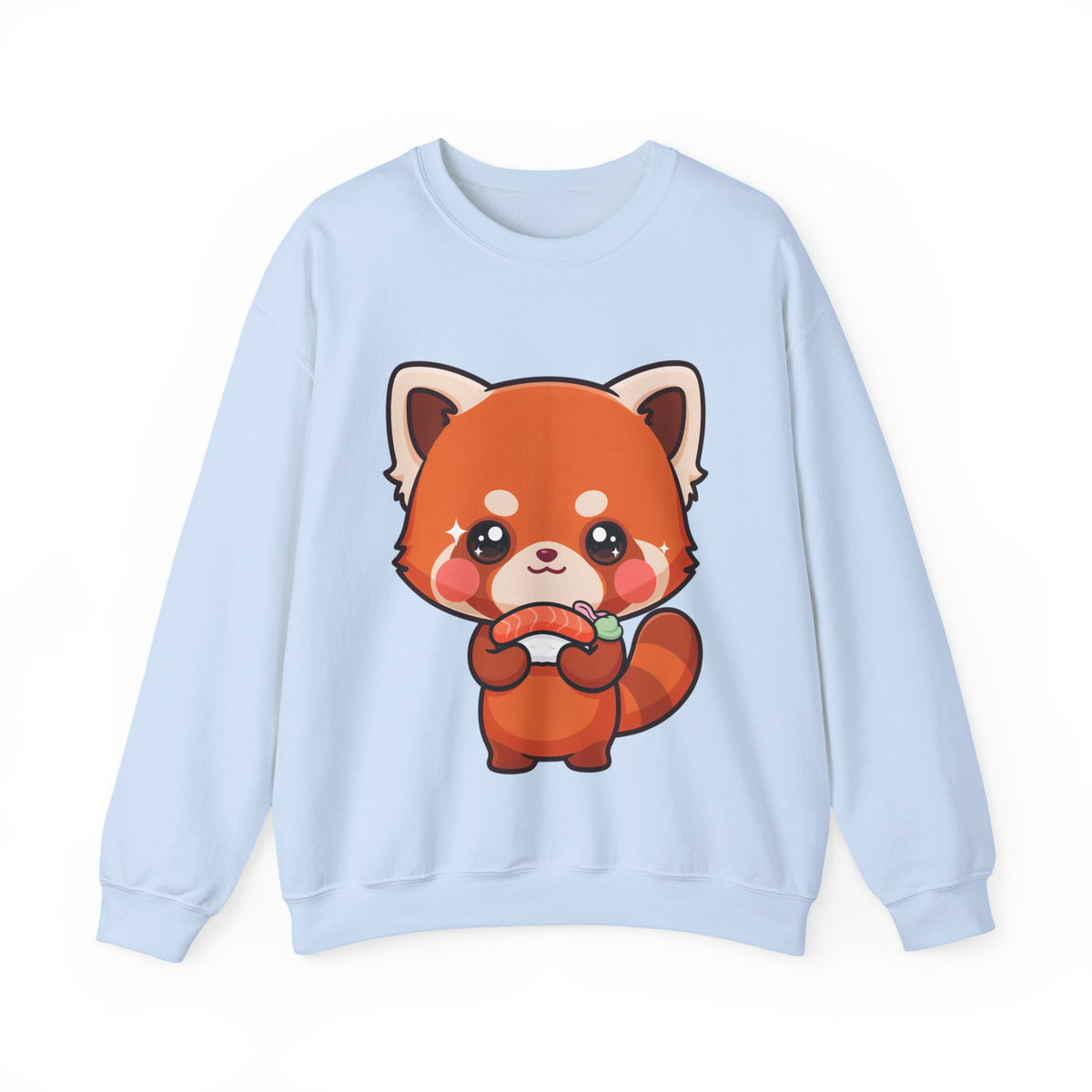 Red Panda Sushi Sweatshirt, Cute Kawaii Crewneck