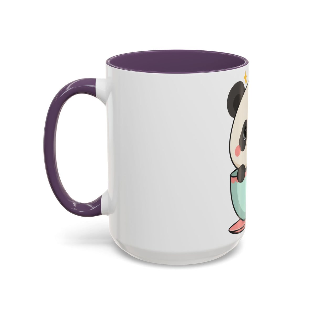 Kawaii Panda Accent Coffee Mug for Panda Lovers