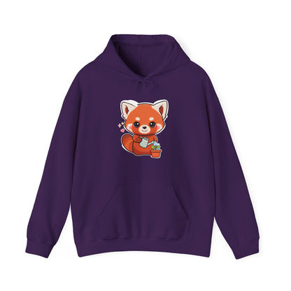 Kawaii Red Panda Hoodie for Cozy Plant Care Days