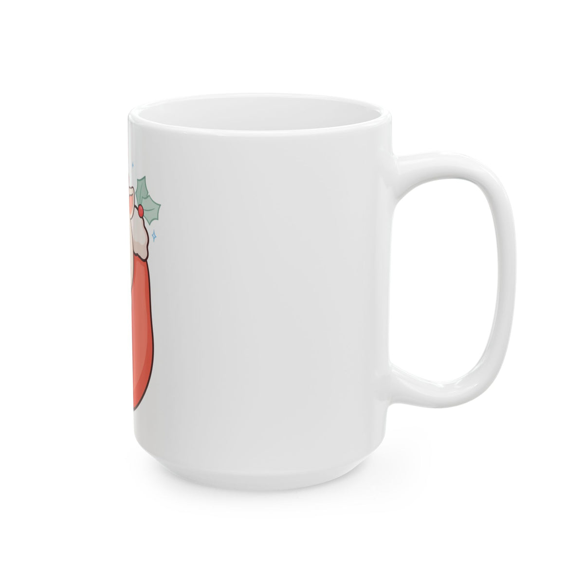 Kawaii Reindeer Christmas Mug, Sleeping Stocking Cutie