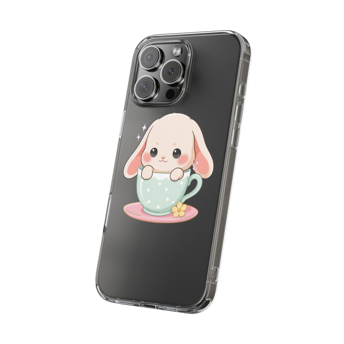 Kawaii Bunny Phone Case, Cute Teacup Rabbit
