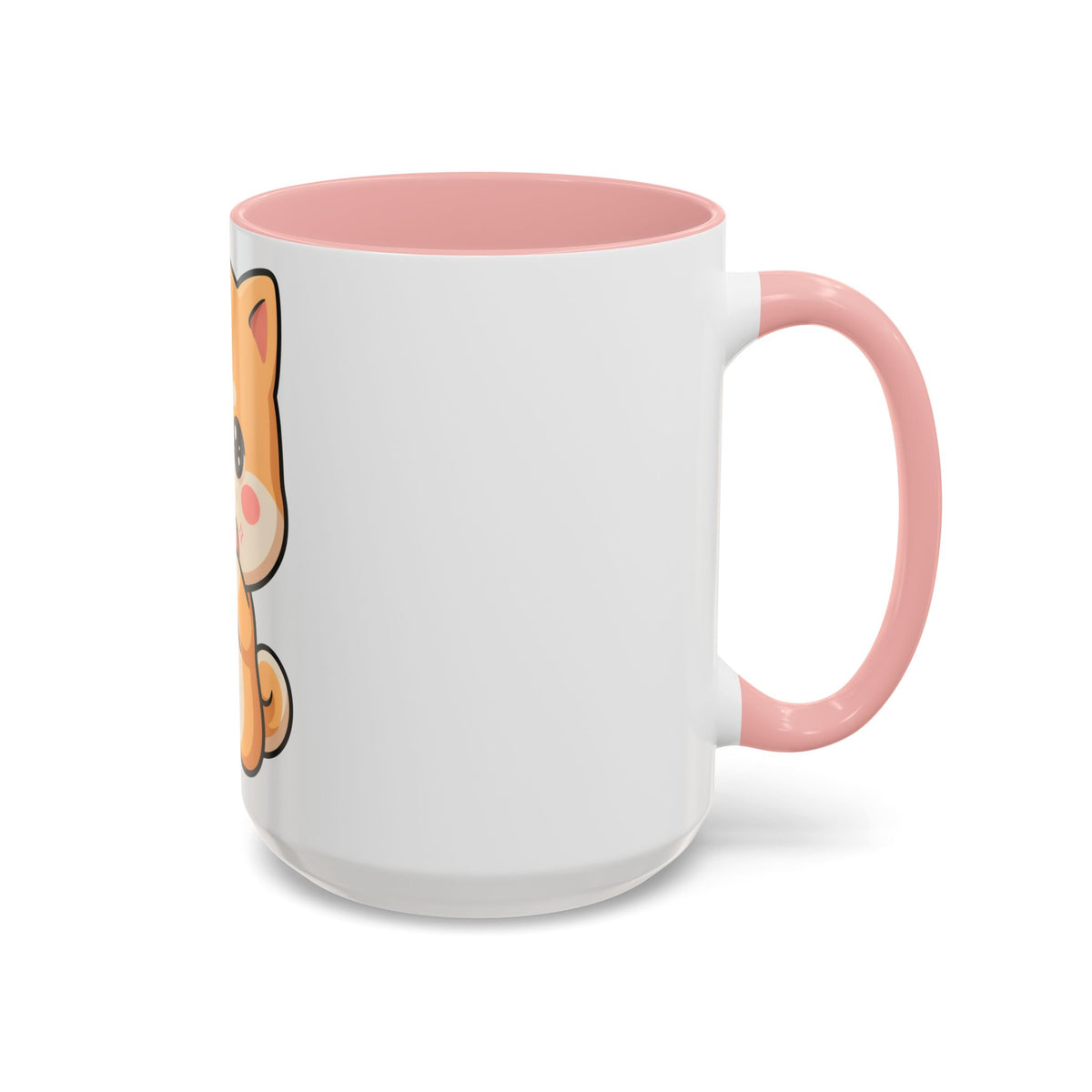 Shiba Inu Donut Mug, Kawaii Accent Coffee Mug