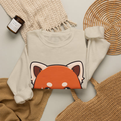Red Panda Sushi Sweatshirt, Cute Kawaii Crewneck