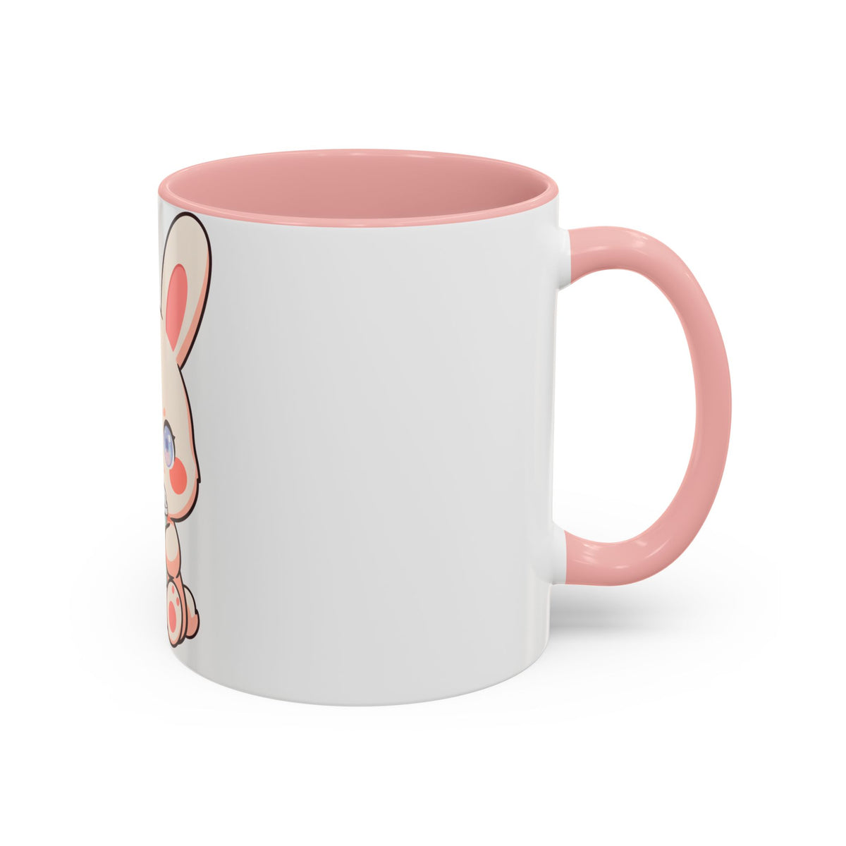 Kawaii Bunny Coffee Mug, Cute Latte Lover Accent Mug