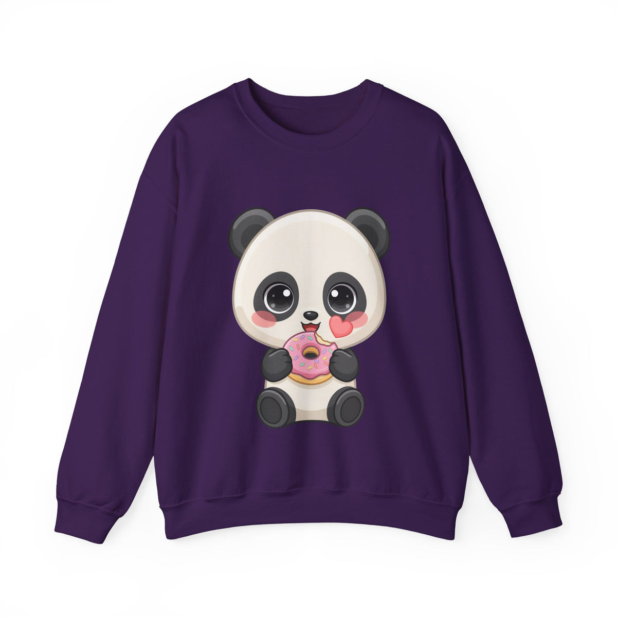 Kawaii Panda Donut Sweatshirt, Cute Chibi Crewneck