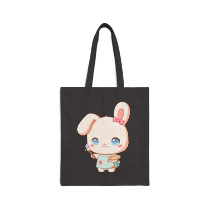 Kawaii Bunny Tote Bag for Art Lovers