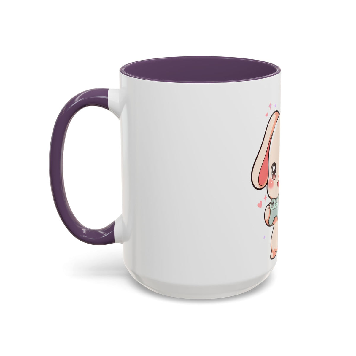 Gamer Bunny Accent Coffee Mug for Kawaii Game Lovers