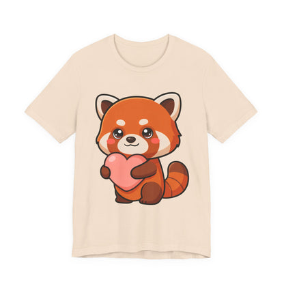 Kawaii Red Panda T-Shirt: Big Heart, Cozy Vibes