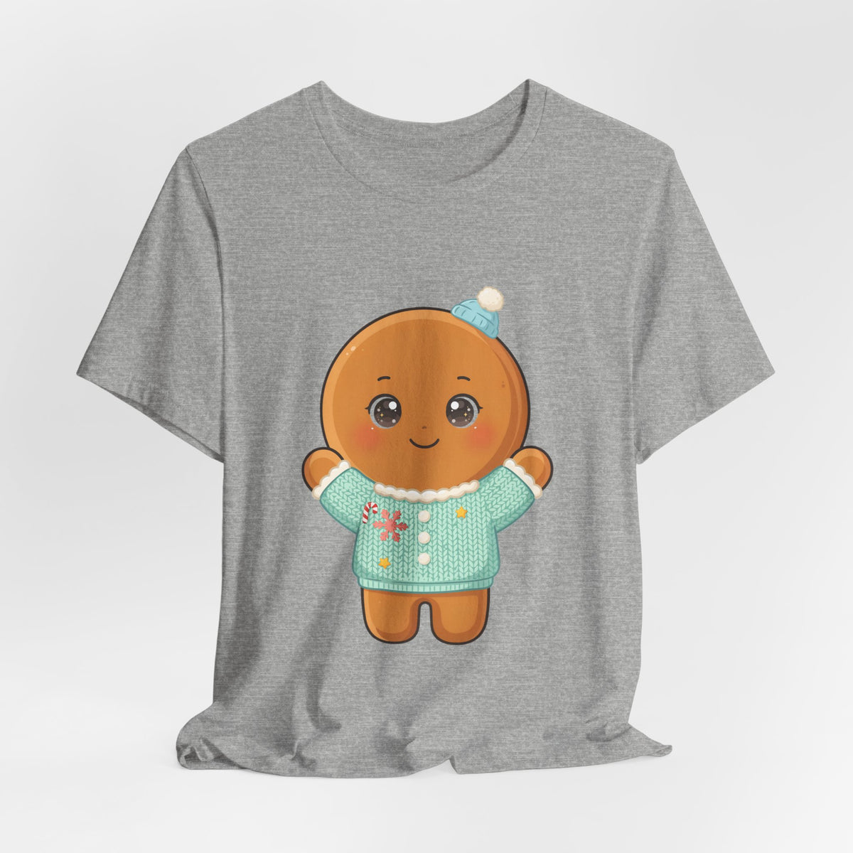 Kawaii Gingerbread Man Christmas Tee for Holiday Cheer