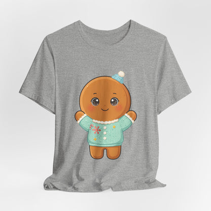 Kawaii Gingerbread Man Christmas Tee for Holiday Cheer