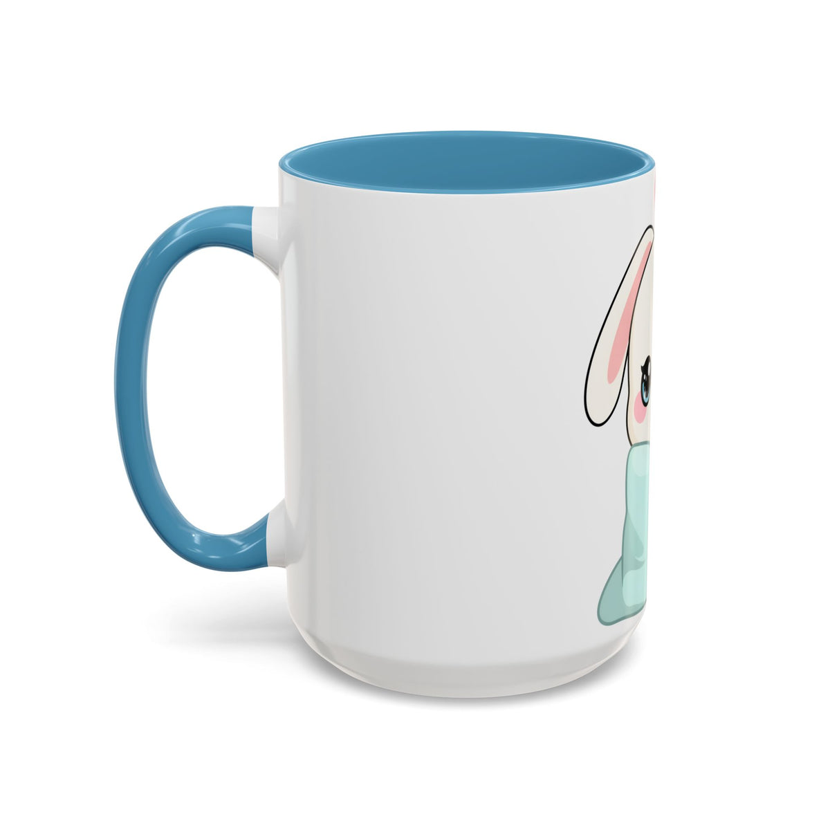 Kawaii Bunny Accent Coffee Mug for Cozy Moments