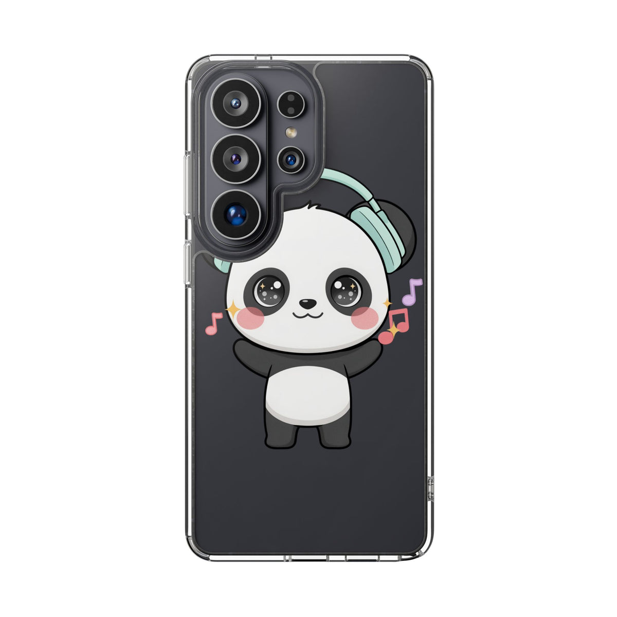 Kawaii Panda Phone Case with Headphones